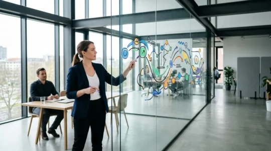 Marketing-Dashboard zeigt ROI-Analyse über 6-monatige Customer Journey