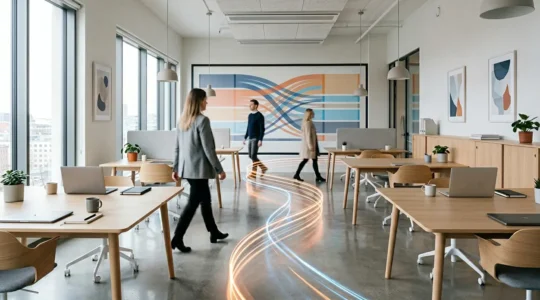 Marketing-Team arbeitet effizienter mit Automatisierungstools und visualisiert Zeitersparnis durch optimierte Arbeitsflüsse