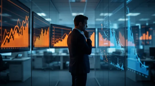 Analyse-Dashboard zeigt Traffic-Metriken und niedrige Conversion-Raten