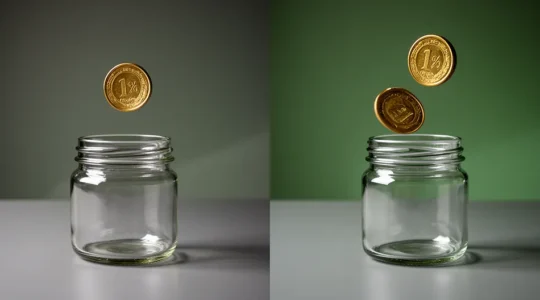 Visualisierung der Verdopplung der Transaktionsrate von 1% auf 2% mit dynamischen Geschäftselementen