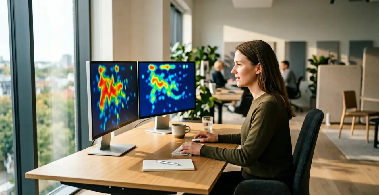 Übersichtliche Darstellung einer Website-Analyse zur Identifizierung von UX-Problemen
