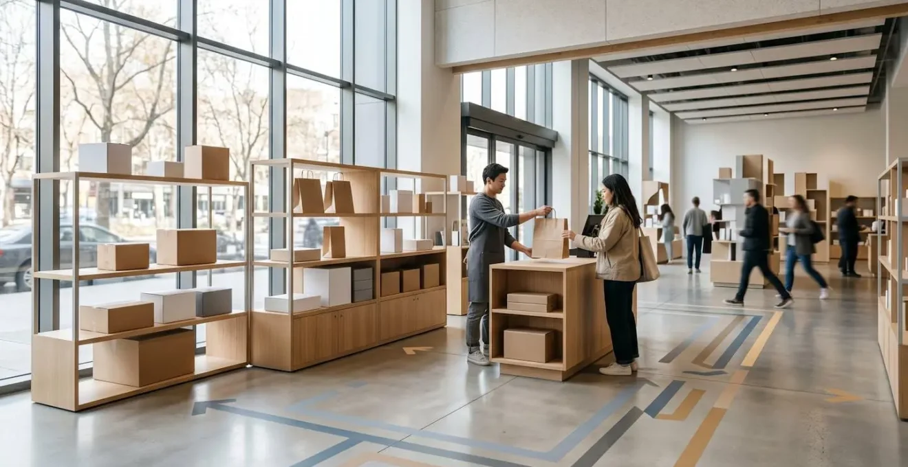 Optimierte Click & Collect Zone in einer modernen Filiale